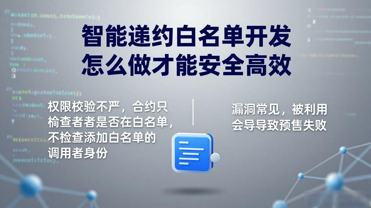 智能合约白皮书_智能合约开发_智能合约白名单开发