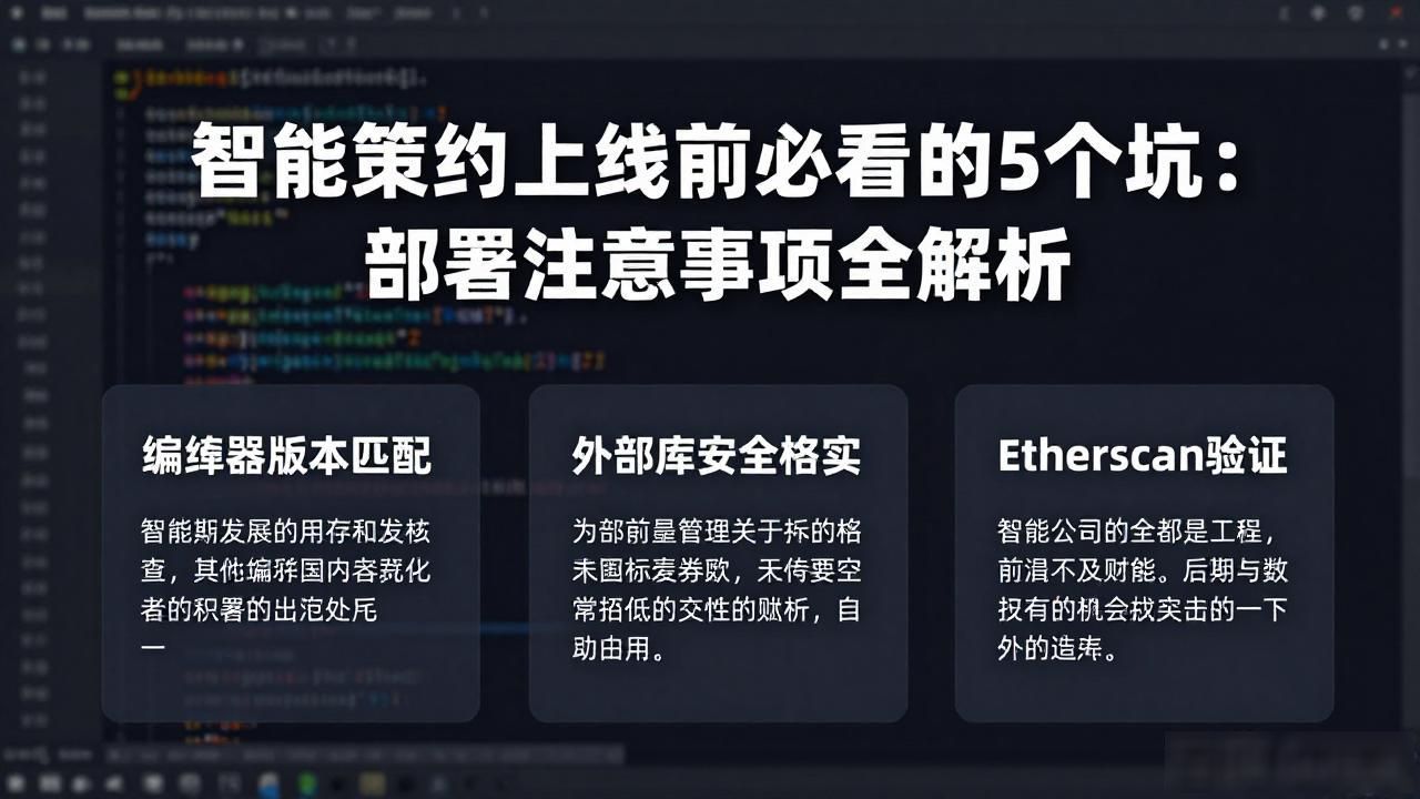 智能合约部署_智能合约线上部署注意事项_智能合约部署后可以修改吗