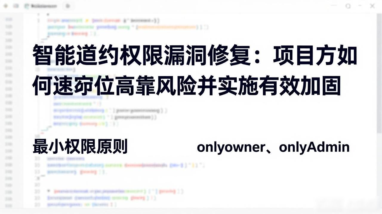 智能合约权限漏洞修复_智能合约漏洞数据集_智能合约漏洞扫描器